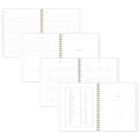 Sugar Paper Essentials 11"x9.5" 2026 Large Frosted Planner Black Dot Planner image {4}