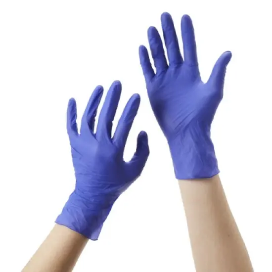 3.0 Confiderm McKesson Nitrile Exam Glove Blue Textured Fingertips image {3}