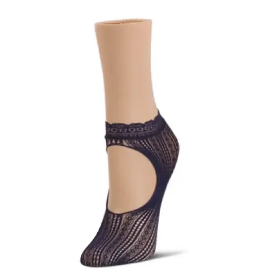 Memoi Women's Du-O Net Delicate Lace Loafer Socks image {7}