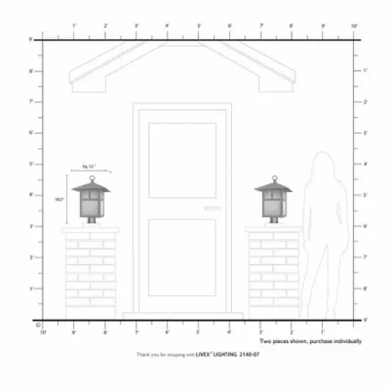 Livex Lighting Montclair Mission 1 - Light Post Light in  Bronze image {1}