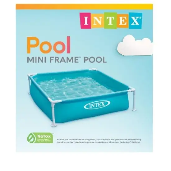 Intex 4 Foot x 12 Inch Miniature Durable Vinyl Outdoor Above Ground Frame Kiddie Swimming and Teaching Baby Pool for Ages 3 and Up, 2 Pack, Blue image {4}