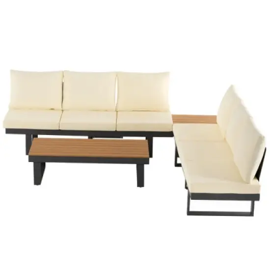 YOOCOZZ  Outdoor Sectional Sofa Set with Reclining Seats image {5}
