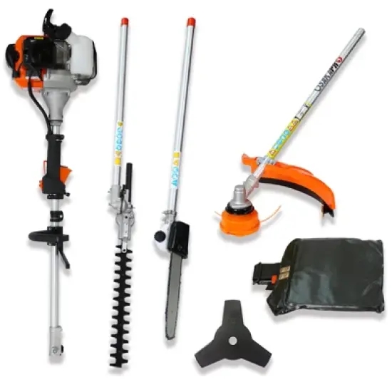 Multi-Functional Trimming Tool With String Trimmer Brush Cutter Pole Saw Full Crank Shaft Design 56CC 2-Cycle Garden Tool image {5}