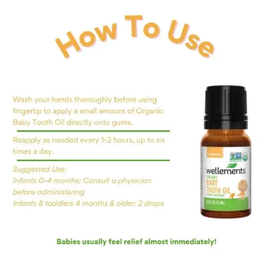 Wellements Organic Baby Tooth Oil - 0.5 fl oz image {4}