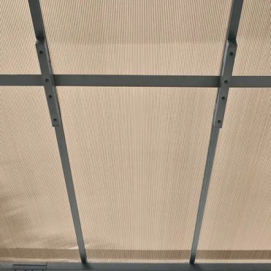 Wall-Mounted Gazebo with PC Roof Panels for Patio, Outdoor Pergola Gazebo with Iron Frame for Deck, Awning Gazebo Shelter for Garden-Koiai image {6}