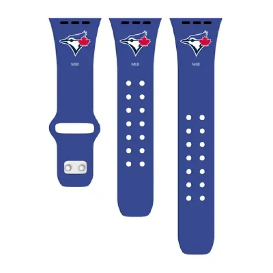 MLB Toronto Blue Jays Apple Watch Compatible Silicone Band - Blue image {1}