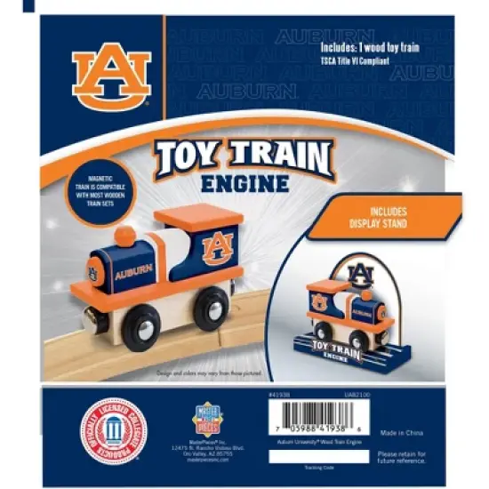 MasterPieces Officially Licensed NCAA Auburn Tigers Wooden Toy Train Engine For Kids image {2}