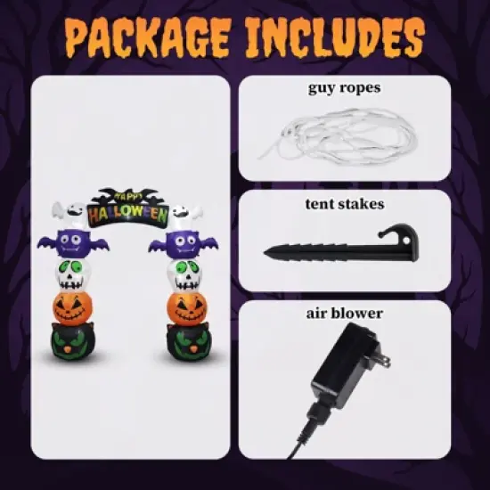 Karl Home 8.2 FT Halloween Inflatables Pumpkin Archway Outdoor Decoration image {4}
