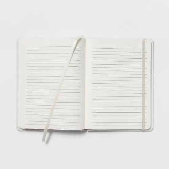 240 Sheet College Ruled Journal 7.75"x5.5" Cream Linen - Threshold&trade;: Hard Cover, Acid-Free, Rounded Corners, All Ages image {2}