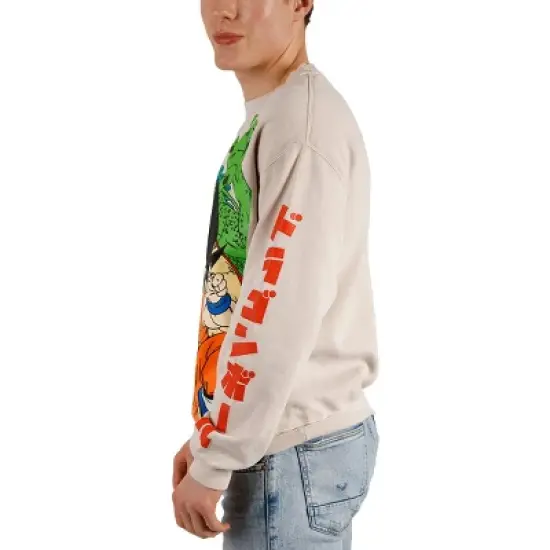 Dragon Ball Z Goku Shenron Oversize Print on Mineral Wash Tofu Sweatshirt image {1}