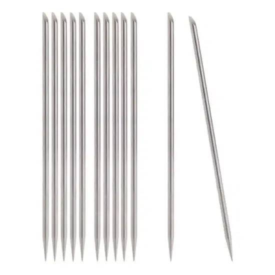 Glamlily 12 Pack Stainless Steel Cuticle Pusher and Scraper Set, Professional Nail Manicure Tools for Nail Salon, 5.8 in image {8}