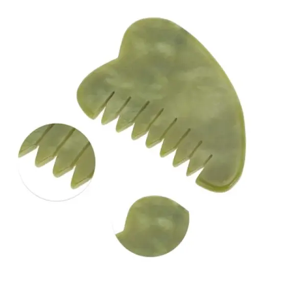 Unique Bargains Heart Shape Head Massage Comb Dark Green 1 Pc image {2}