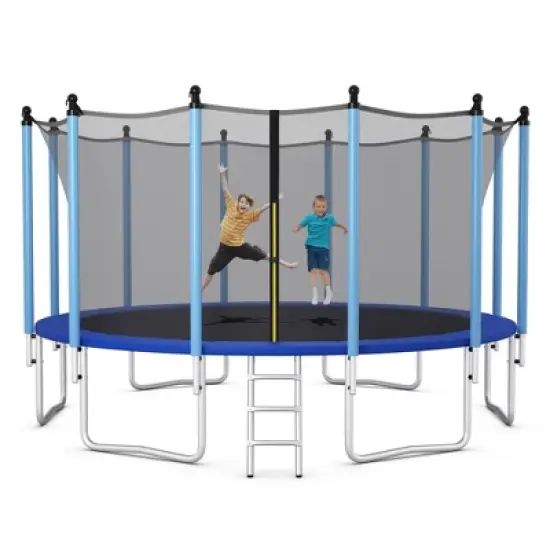 Costway 8/10/12/14/15/16FT Jumping Exercise Recreational Bounce Trampoline W/Safety Net image {13}