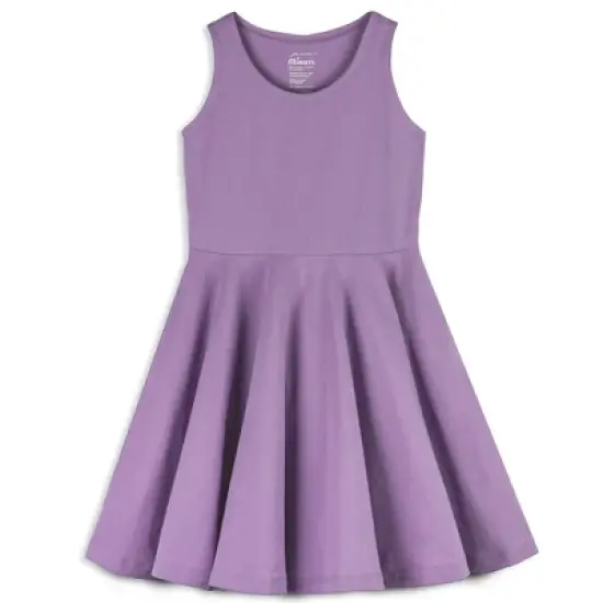 Mightly Toddler Fair Trade Organic Cotton Solid Sleeveless Twirl Dress image {3}