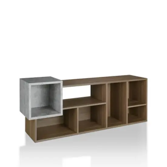 66.46" Durandyl Contemporary Bookcase Honey Walnut - HOMES: Inside + Out image {6}