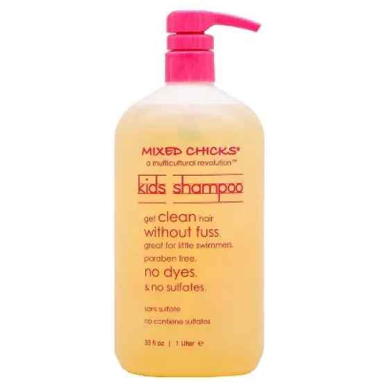 Mixed Chicks Kids (33 oz XXL LITER) Shampoo, Conditioner, Leave In Conditioner & Tangle-Tamer (4 piece Hair SET KIT) for Children image {1}