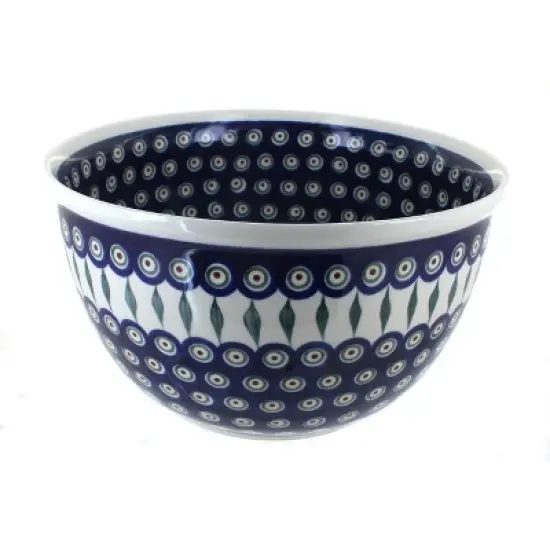 Blue Rose Polish Pottery 986 Zaklady Large Mixing Bowl image {5}