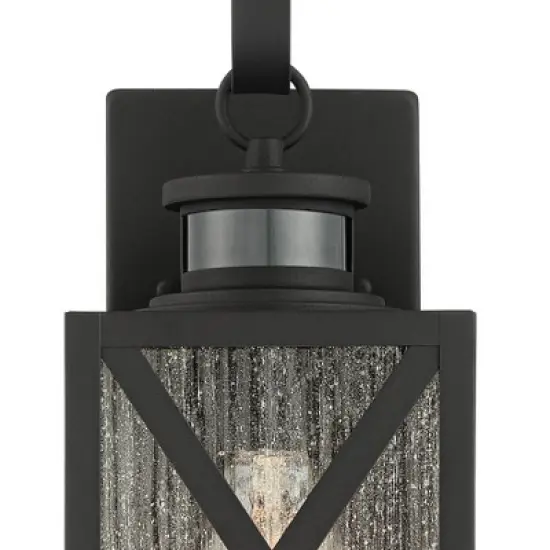 John Timberland Vintage Outdoor Wall Light Fixtures Set of 2 Textured Black 14 1/2" Dusk to Dawn Motion Sensor for Exterior House image {3}