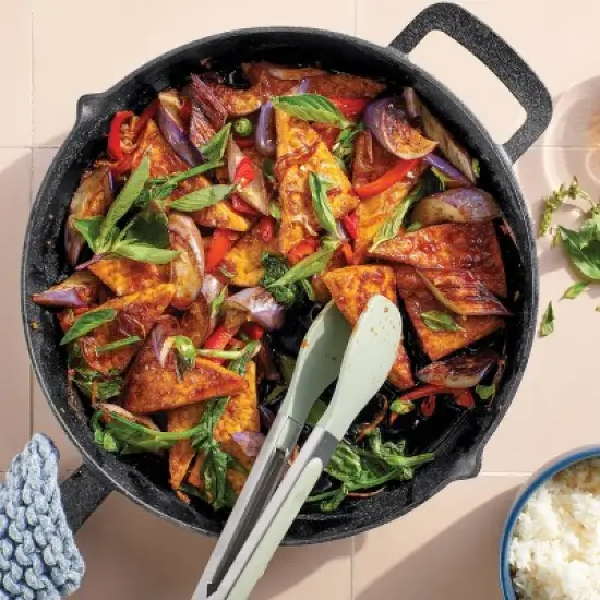 7" Rope Trivet Marled Blue - Figmint&trade;: Reversible Pot Holder, Woven Kitchen Textile, Spot Clean image {3}