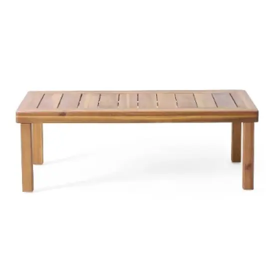 Sapphtopaz Patio Sofa with Shutter-Slat Design & Water-Resistant Cushions, Acacia Wood Outdoor Sofa, Outdoor Club Chair, Outdoor Sofa Chair image {5}