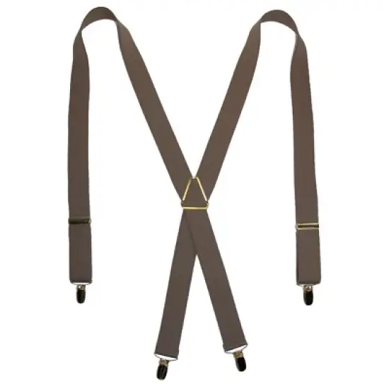 CTM Men's Elastic X-Back Suspenders with Brass Hardware image {6}