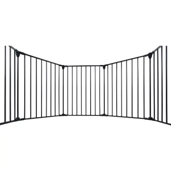 200" Adjustable Safety Gate 8 Panels Play Yard Metal Doorways Fireplace Fence Christmas Tree image {8}