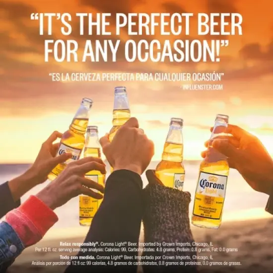 Corona Light Lager Beer - 12pk/12 fl oz Cans image {6}