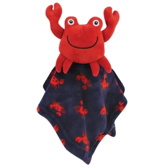 Hudson Baby Infant Boy Plush Blanket with Security Blanket, Crab, One Size image {2}