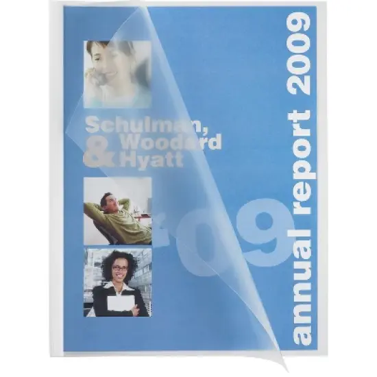 Business Source Report Cover Poly 1/8" Capacity 50/PK CL Cover/WE Binding 78503 image {1}