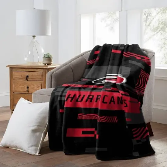 NHL Carolina Hurricanes Digitized 60 x 80 Raschel Throw Blanket image {1}