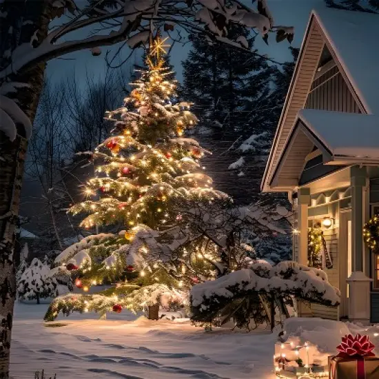 Joyfy 2&times;50 Count LED Christmas String Lights, 31.4FT Battery Operated Christmas Light with 8 Modes, Green Wire Tree Lights for Christmas Decoration image {6}