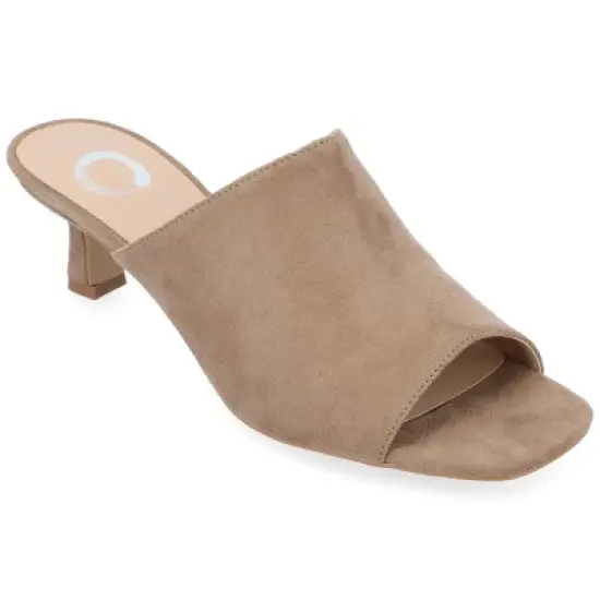 Journee Collection Womens Mercerr Slip On Open Toe Kitten Heel Pump image {12}