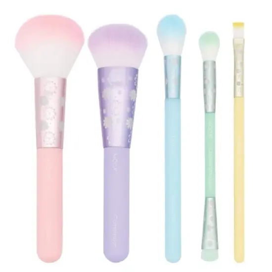 MODA Brush Posh Pastel Total Face 6pc Travel Sized Makeup Brush Flip Kit, Includes Powder, Complexion, and Highlighter Makeup Brushes image {4}