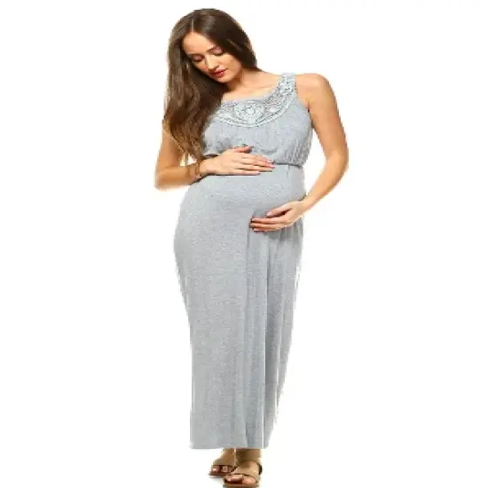 Maternity Kadyn Maxi Dress - White Mark image {8}