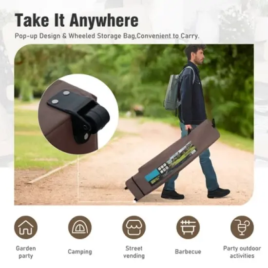 Captiva Designs 13&rsquo; x 13&rsquo; Pop-Up Canopy Tent - Instant Folding Shelter for Large Outdoor Sun Protection image {6}