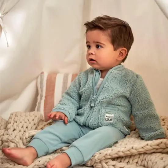 Gerber Baby Boys' 2-piece Microplush Jacket & Microfleece Jogger Set image {5}