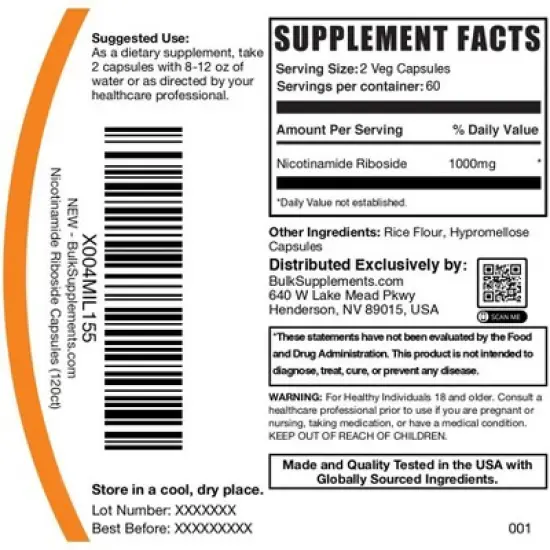 BulkSupplements Nicotinamide Riboside Capsules image {4}