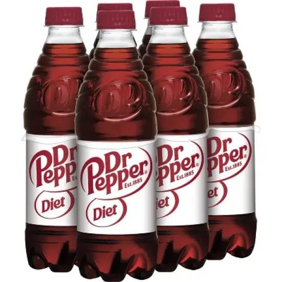 Diet Dr Pepper Soda Bottles - 6pk/16.9 fl oz image {1}