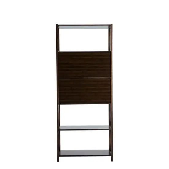 Selma Bamboo Bookcase Left Facing Spindle Cabinet - Boraam image {3}
