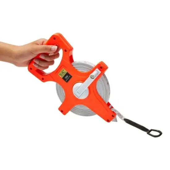 Built Industrial Open Reel Track and Field Measuring Tape, Retractable 50 Meter Tape Measure for Long Jump image {2}