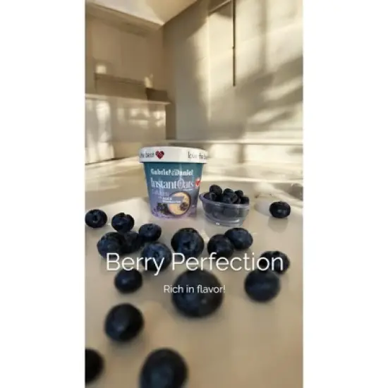 Gabriel and Daniel Instant Oatmeal with Blueberries, Acai and Collagen &ndash; Organic, Non-GMO, Gluten-Free Oats (Pack of 6) image {4}