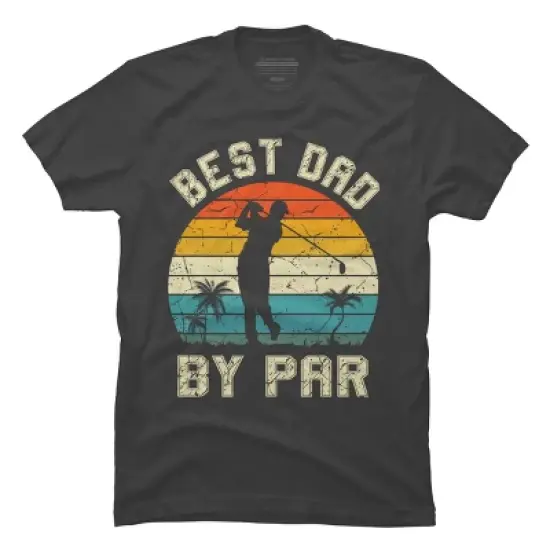 Men's Design By Humans Best Dad By Par Tropical Golf By T-Shirt image {5}