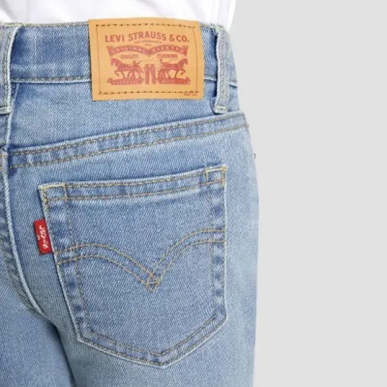 Levi's&reg; Girls' High-Rise Ankle Straight Jeans - Blue Denim image {4}