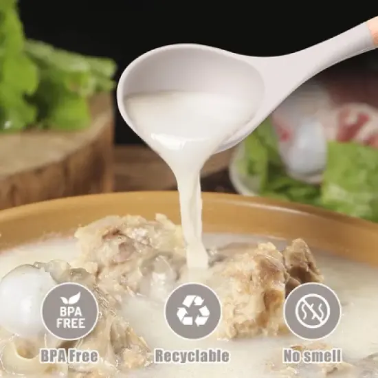 Itopfox 24 Pcs Kitchen Cooking Utensils Set, Heat Resistant Non-Stick Silicone Kitchen Utensil Set With Wooden Handles and Holder, Kitchen Gadgets image {6}