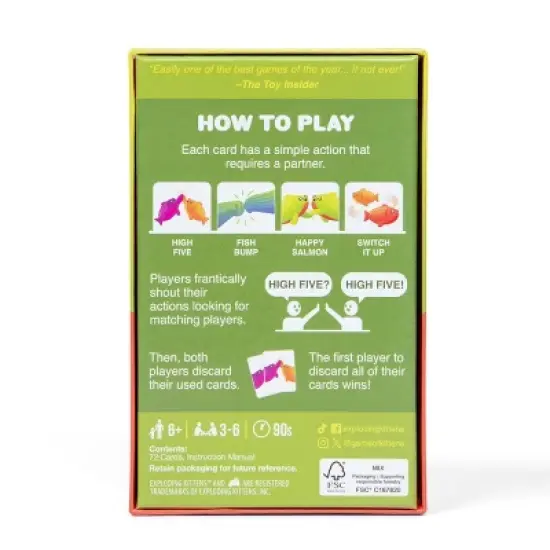 Exploding Kittens Happy Salmon Card Game image {1}