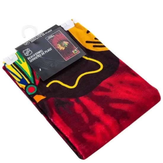 NHL Chicago Blackhawks Pyschedelic Beach Towel image {5}