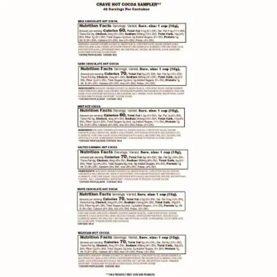 Crave Beverages Hot Chocolate Pods for K-Cup Brewers, Assorted Flavors,40 Count image {1}