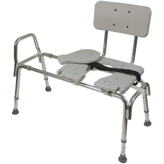 DMI Transfer Bench Sliding Shower Chair - HealthSmart image {2}