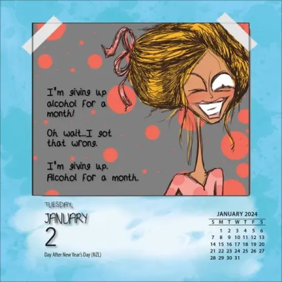 Lang 2024 Daily Desktop Calendar 5"x5" Sketchy Chic image {3}
