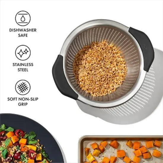 Good Grips Stainless Steel 3 qt./ 2.8L Colander image {4}
